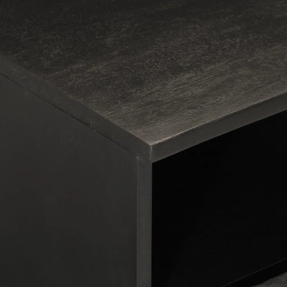 vidaXL TV Cabinet Black 70x33x46 cm Solid Wood Mango