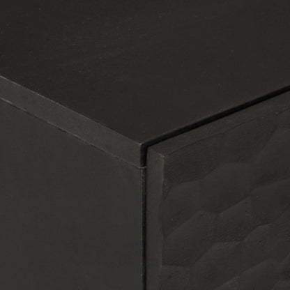 vidaXL Side Cabinet Black 60x33x75 cm Solid Wood Mango