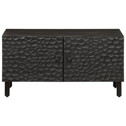 vidaXL Coffee Table Black 80x50x40 cm Solid Wood Mango