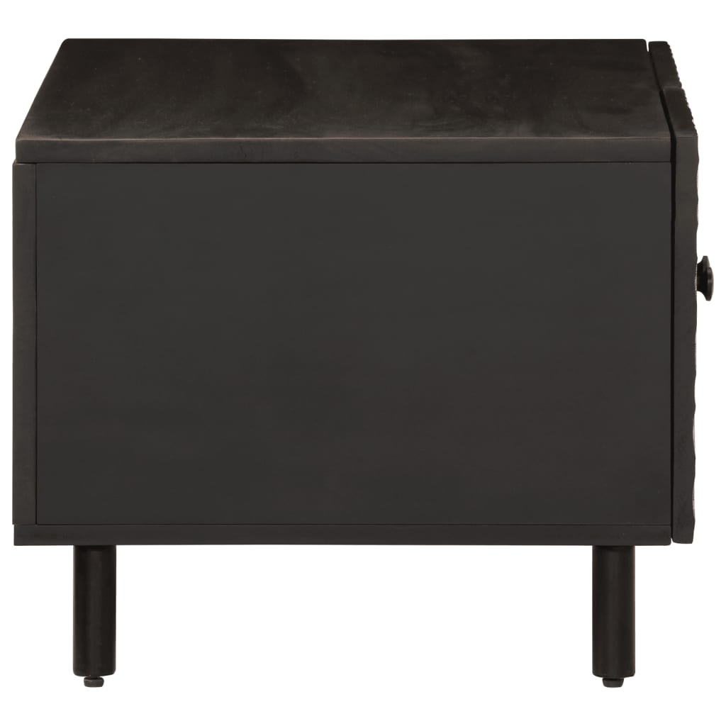 vidaXL Coffee Table Black 80x50x40 cm Solid Wood Mango