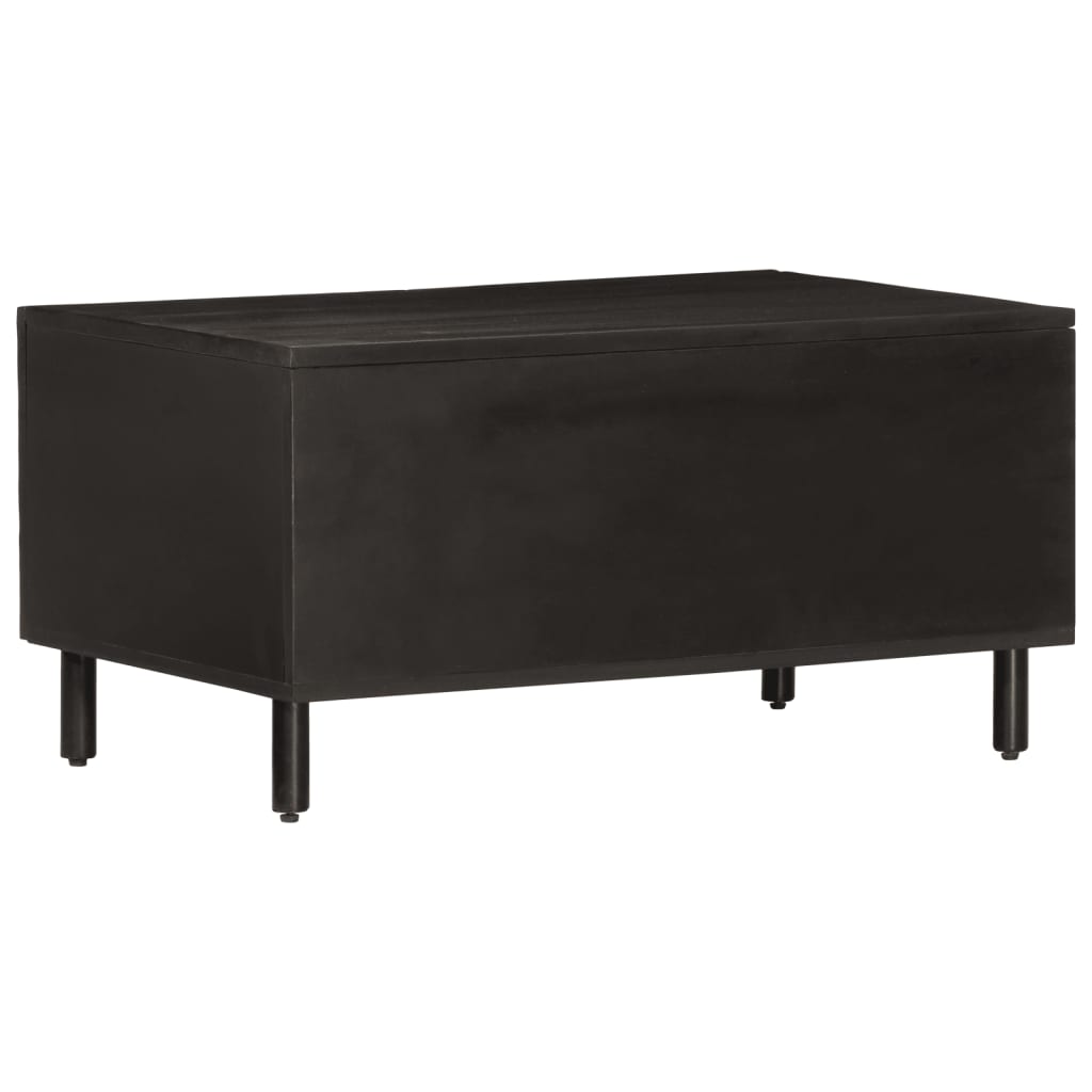 vidaXL Coffee Table Black 80x50x40 cm Solid Wood Mango
