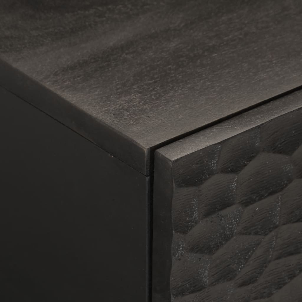 vidaXL Coffee Table Black 80x50x40 cm Solid Wood Mango