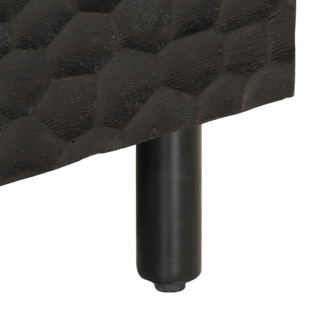 vidaXL Coffee Table Black 80x50x40 cm Solid Wood Mango