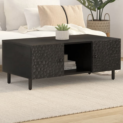 vidaXL Coffee Table Black 100x54x40 cm Solid Wood Mango