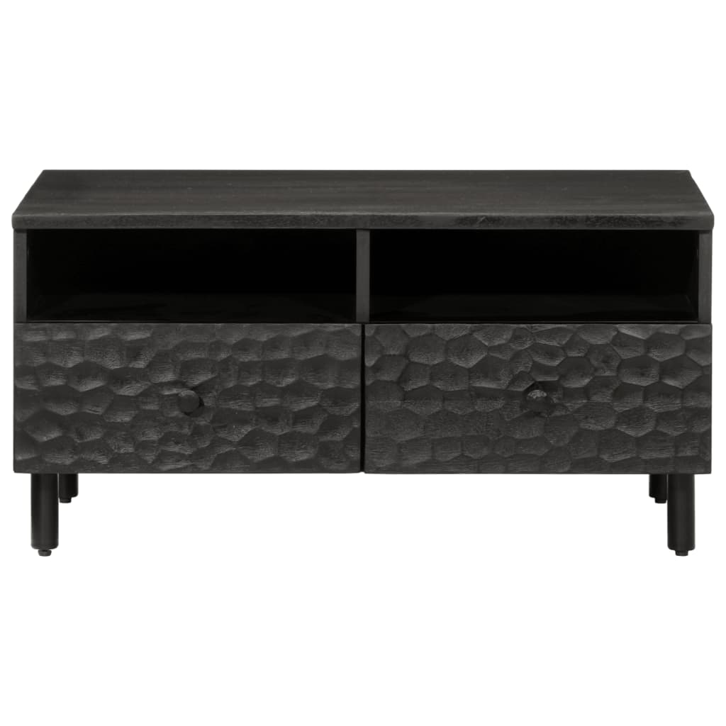 vidaXL Coffee Table Black 80x54x40 cm Solid Wood Mango