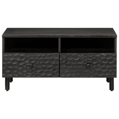 vidaXL Coffee Table Black 80x54x40 cm Solid Wood Mango