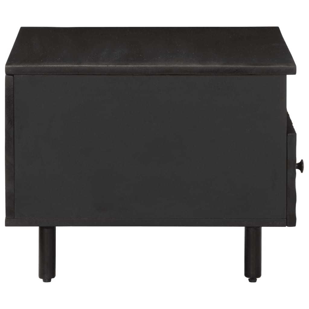 vidaXL Coffee Table Black 80x54x40 cm Solid Wood Mango