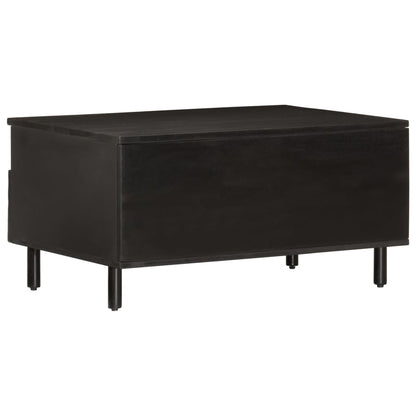 vidaXL Coffee Table Black 80x54x40 cm Solid Wood Mango