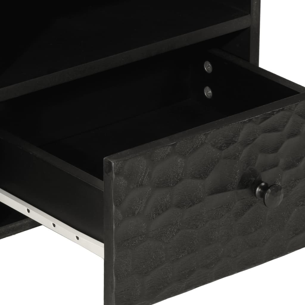 vidaXL Coffee Table Black 80x54x40 cm Solid Wood Mango