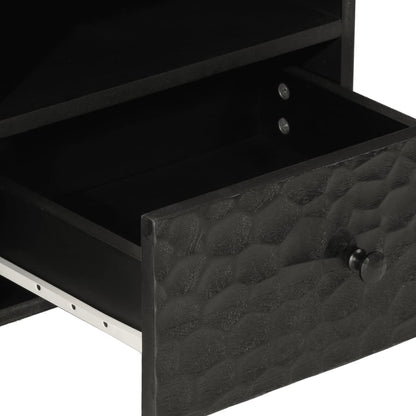vidaXL Coffee Table Black 80x54x40 cm Solid Wood Mango