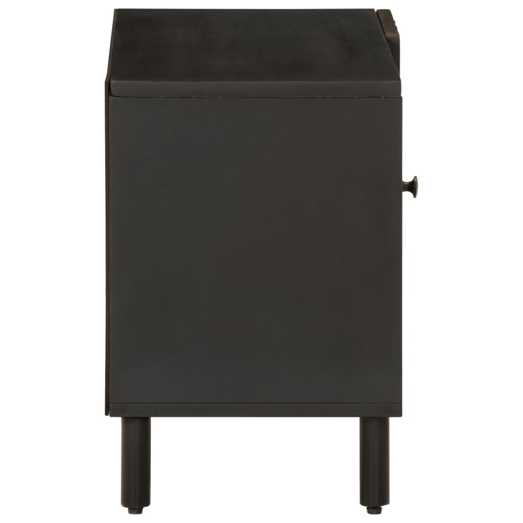 vidaXL TV Cabinet Black 80x31x46 cm Solid Wood Mango