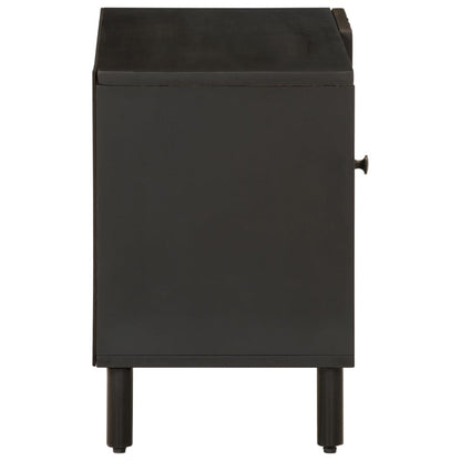 vidaXL TV Cabinet Black 80x31x46 cm Solid Wood Mango