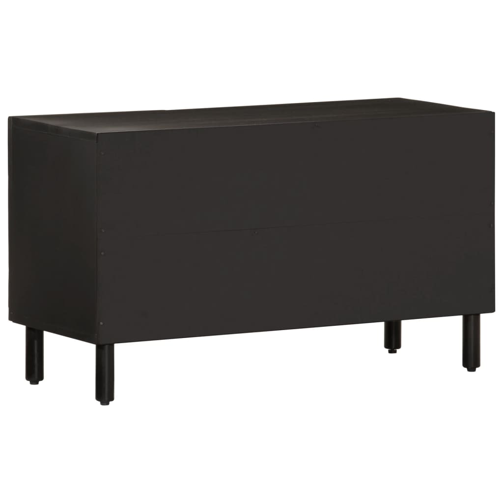 vidaXL TV Cabinet Black 80x31x46 cm Solid Wood Mango
