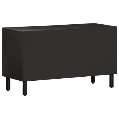 vidaXL TV Cabinet Black 80x31x46 cm Solid Wood Mango