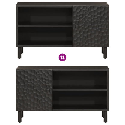 vidaXL TV Cabinet Black 80x31x46 cm Solid Wood Mango