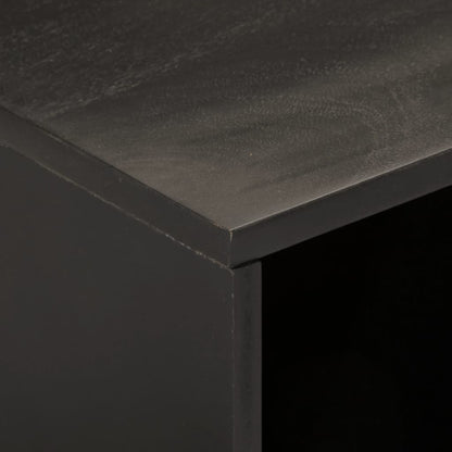 vidaXL TV Cabinet Black 80x31x46 cm Solid Wood Mango