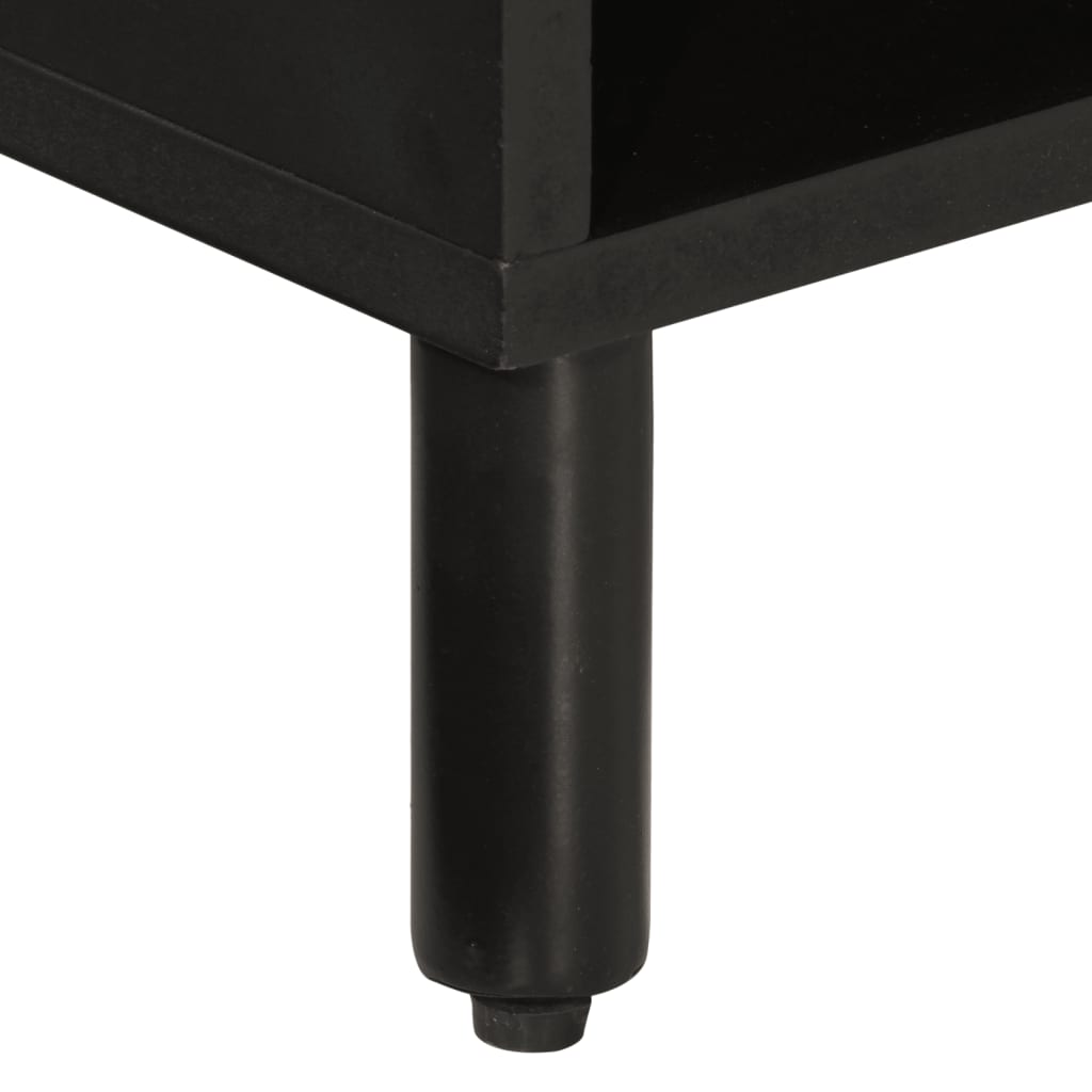 vidaXL TV Cabinet Black 80x31x46 cm Solid Wood Mango