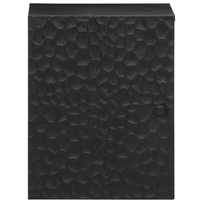vidaXL Bathroom Wall Cabinet Black 38x33x48 cm Solid Wood Mango