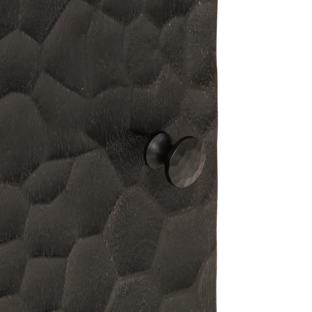 vidaXL Bathroom Wall Cabinet Black 38x33x48 cm Solid Wood Mango