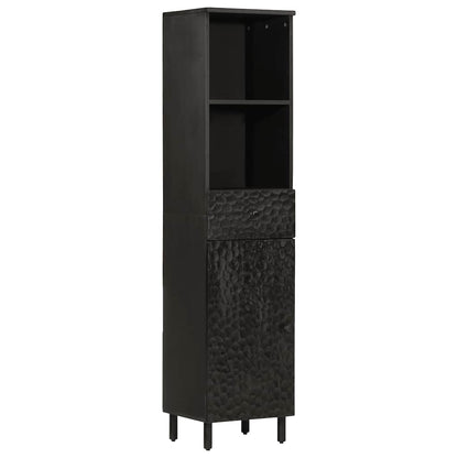 vidaXL Bathroom Cabinet Black 38x33x160 cm Solid Wood Mango