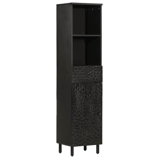 vidaXL Bathroom Cabinet Black 38x33x160 cm Solid Wood Mango