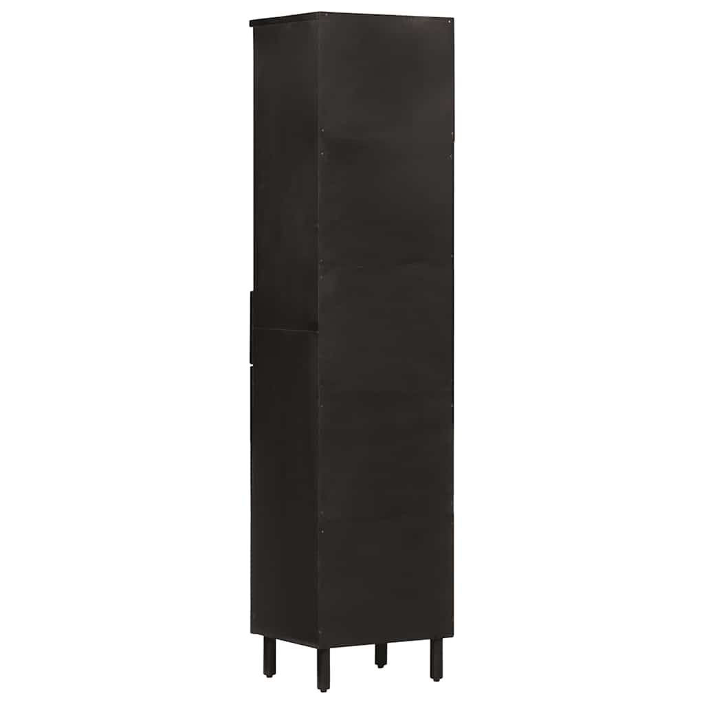 vidaXL Bathroom Cabinet Black 38x33x160 cm Solid Wood Mango