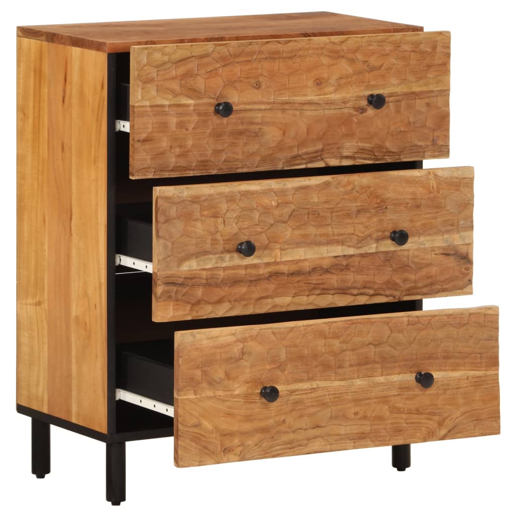 vidaXL Side Cabinet 60x33x75 cm Solid Wood Acacia