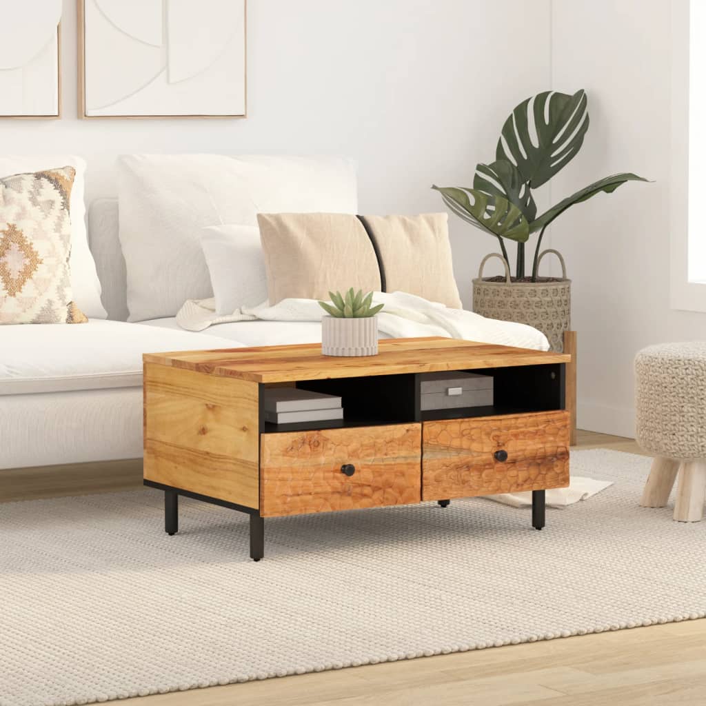 vidaXL Coffee Table 80x54x40 cm Solid Wood Acacia