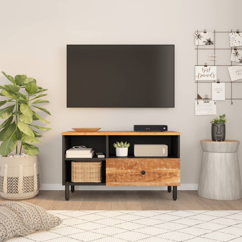 vidaXL TV Cabinet 80x33x46 cm Solid Wood Acacia