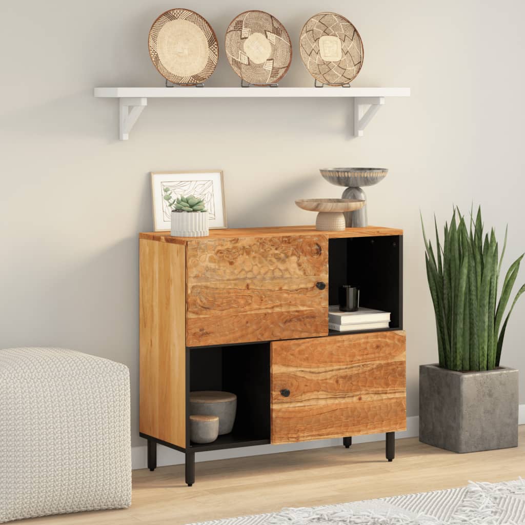 vidaXL Side Cabinet 80x33x75 cm Solid Wood Acacia