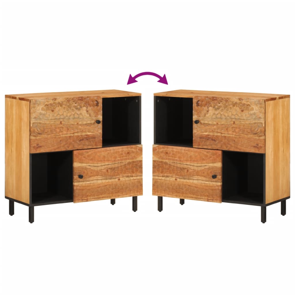 vidaXL Side Cabinet 80x33x75 cm Solid Wood Acacia