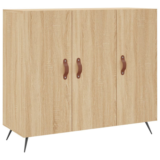 vidaXL Sideboard Sonoma Oak 90x34x80 cm Engineered Wood