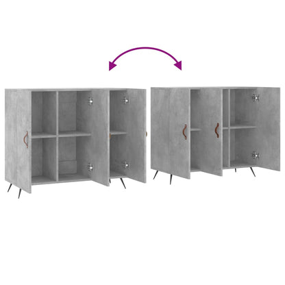 vidaXL Sideboard Concrete Grey 90x34x80 cm Engineered Wood