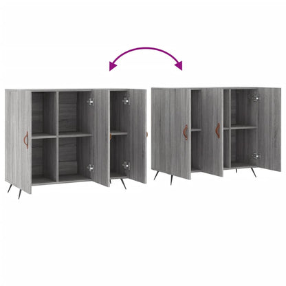 vidaXL Sideboard Grey Sonoma 90x34x80 cm Engineered Wood