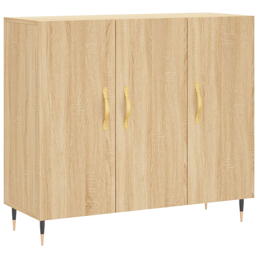 vidaXL Sideboard Sonoma Oak 90x34x80 cm Engineered Wood