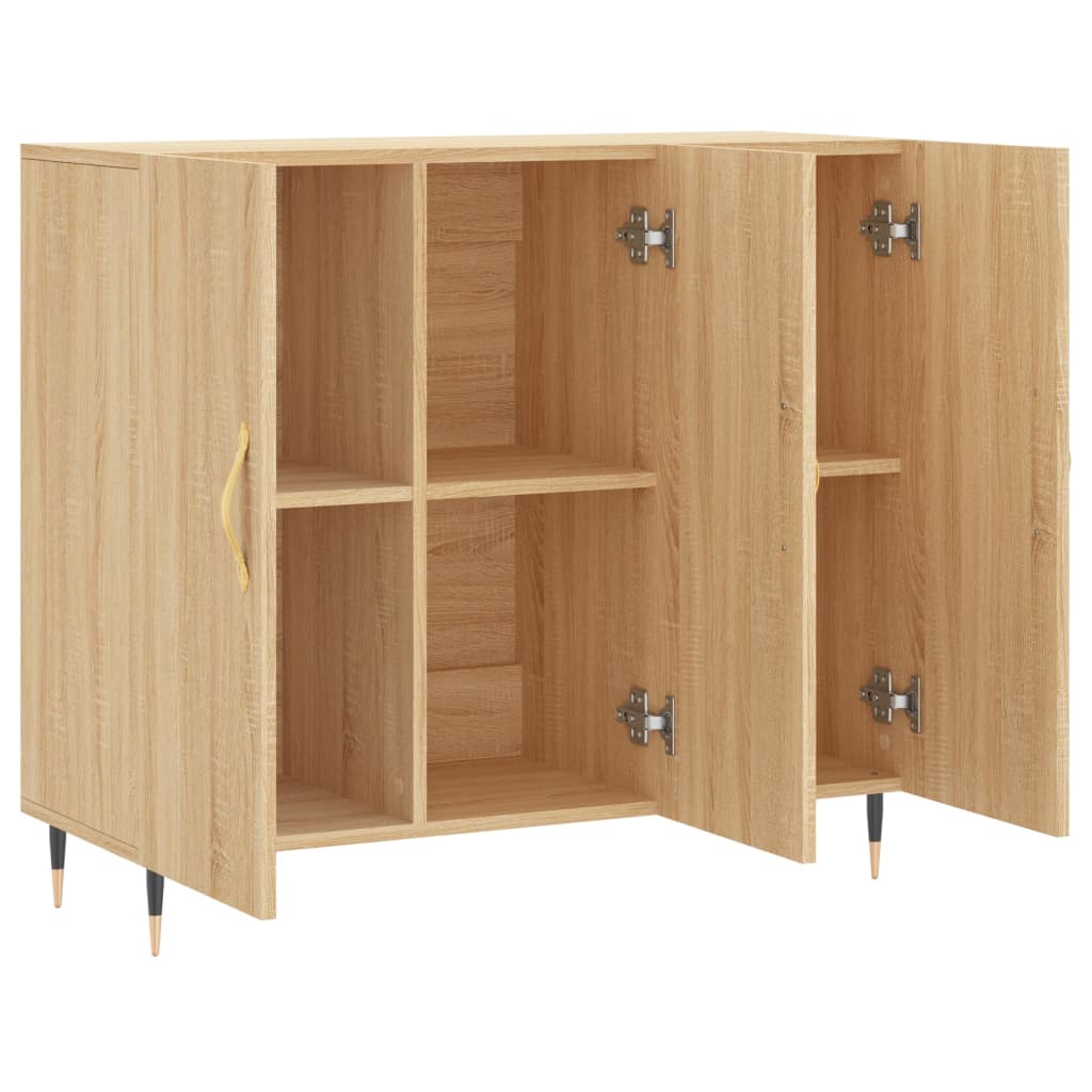 vidaXL Sideboard Sonoma Oak 90x34x80 cm Engineered Wood