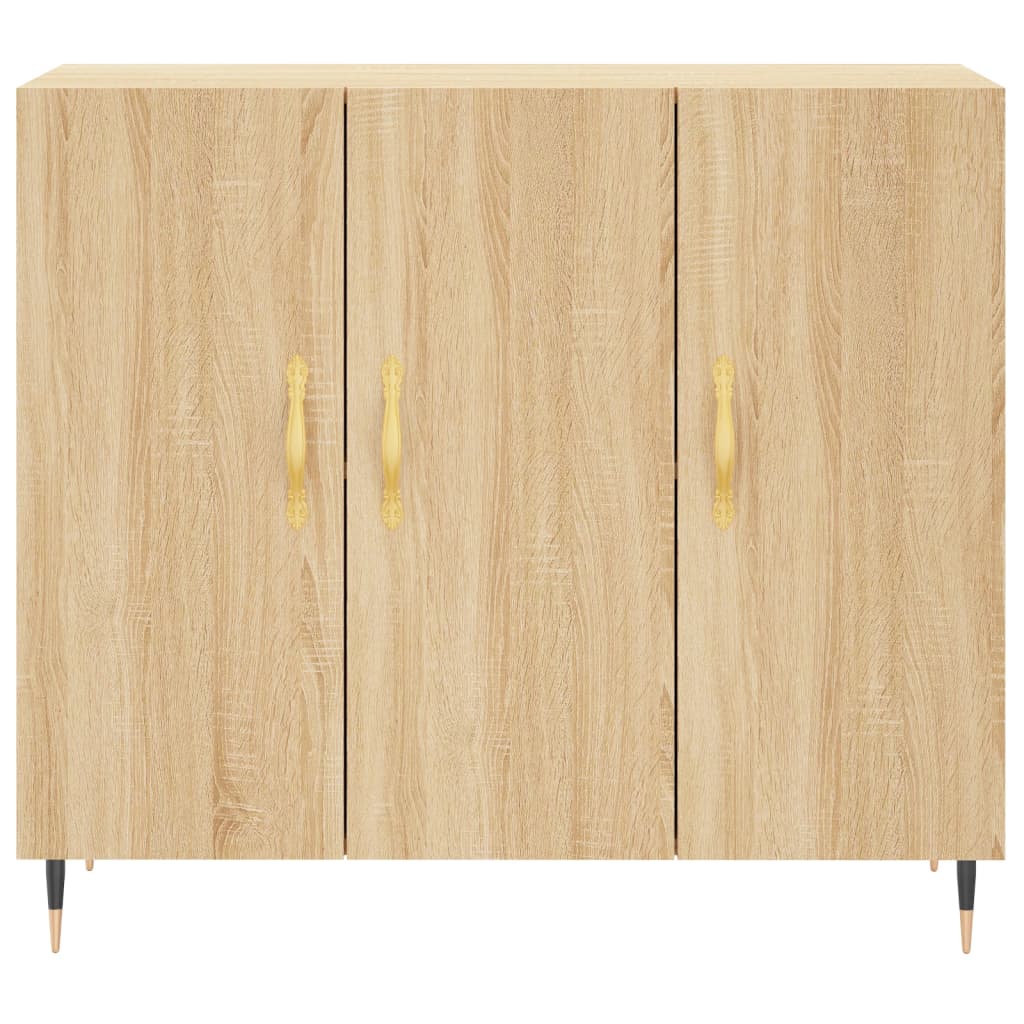 vidaXL Sideboard Sonoma Oak 90x34x80 cm Engineered Wood