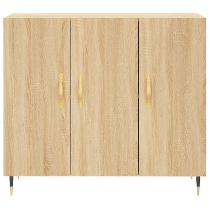 vidaXL Sideboard Sonoma Oak 90x34x80 cm Engineered Wood