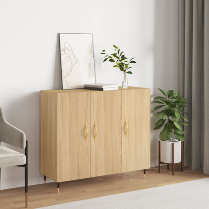 vidaXL Sideboard Sonoma Oak 90x34x80 cm Engineered Wood