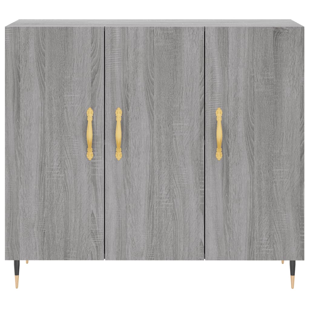 vidaXL Sideboard Grey Sonoma 90x34x80 cm Engineered Wood