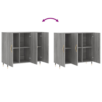 vidaXL Sideboard Grey Sonoma 90x34x80 cm Engineered Wood