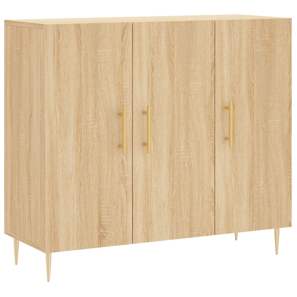 vidaXL Sideboard Sonoma Oak 90x34x80 cm Engineered Wood