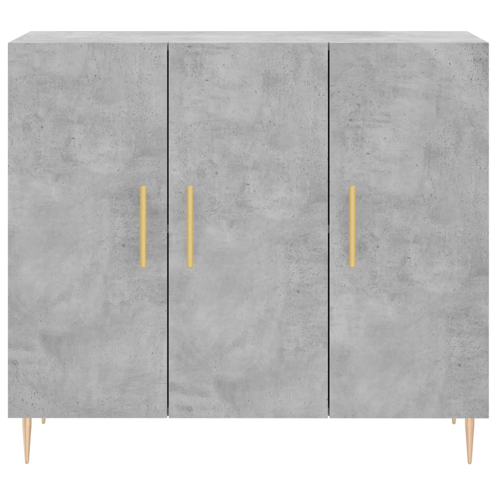 vidaXL Sideboard Concrete Grey 90x34x80 cm Engineered Wood