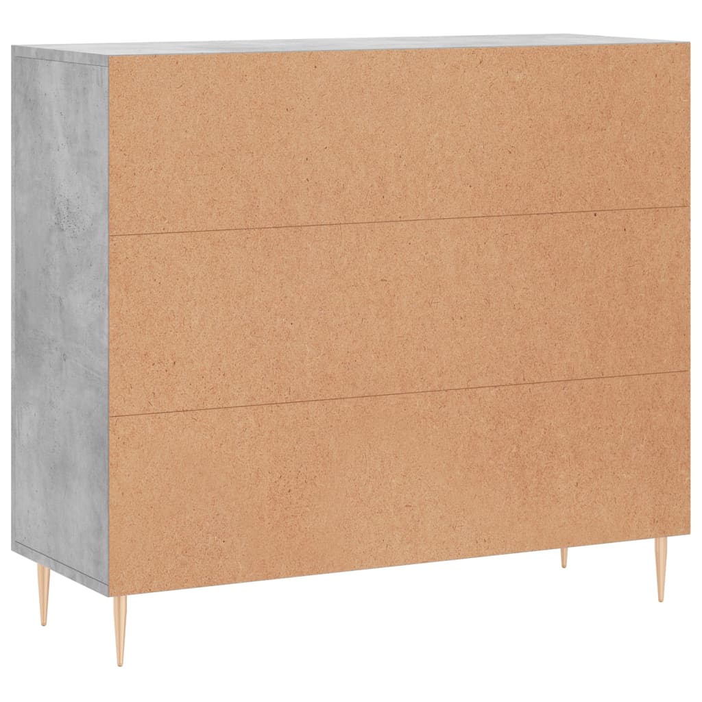vidaXL Sideboard Concrete Grey 90x34x80 cm Engineered Wood