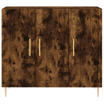 vidaXL Sideboard Smoked Oak 90x34x80 cm Engineered Wood