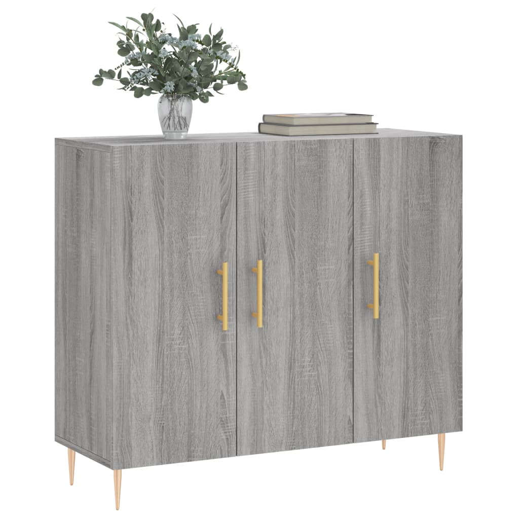 vidaXL Sideboard Grey Sonoma 90x34x80 cm Engineered Wood