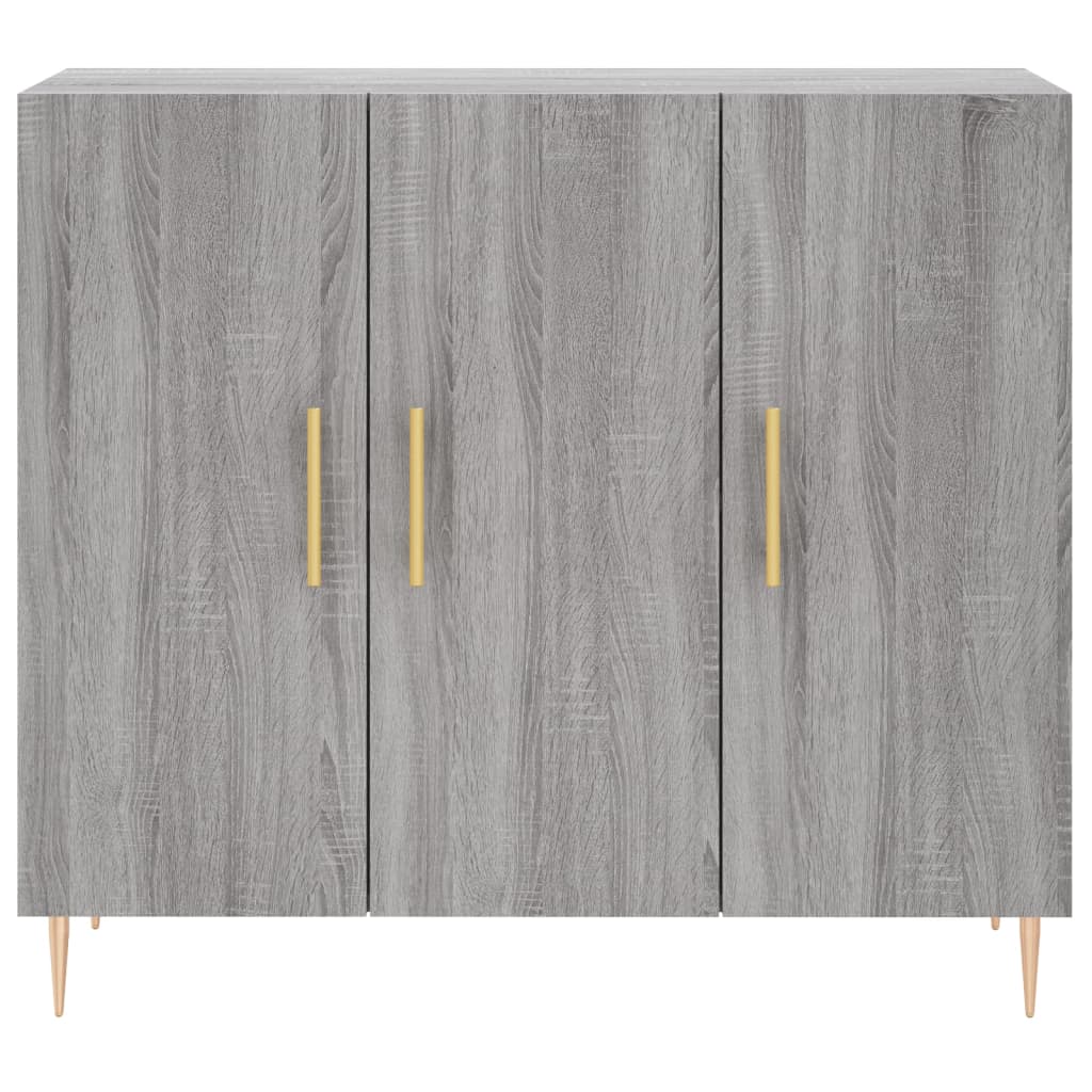 vidaXL Sideboard Grey Sonoma 90x34x80 cm Engineered Wood