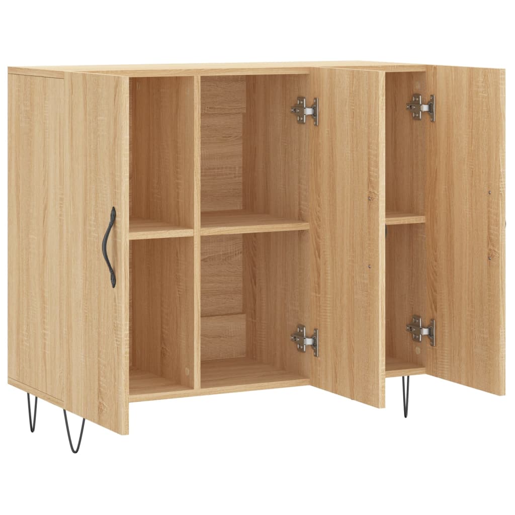vidaXL Sideboard Sonoma Oak 90x34x80 cm Engineered Wood