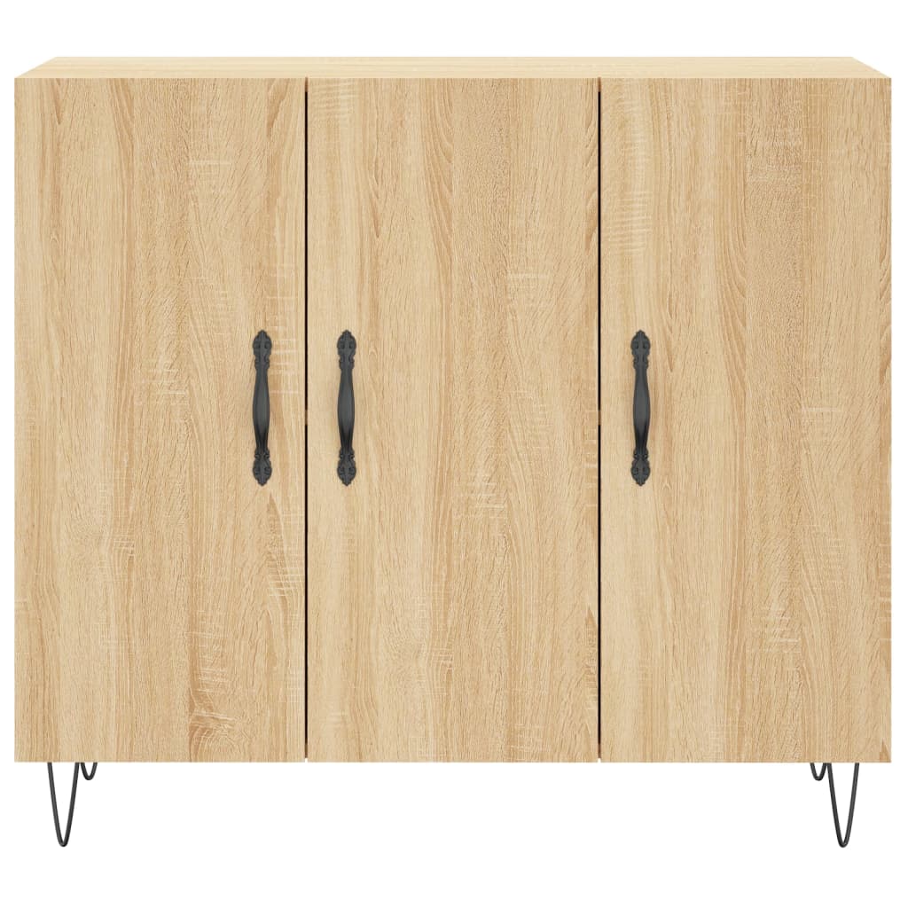 vidaXL Sideboard Sonoma Oak 90x34x80 cm Engineered Wood
