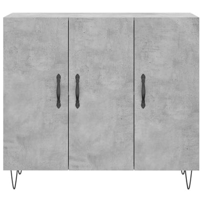 vidaXL Sideboard Concrete Grey 90x34x80 cm Engineered Wood